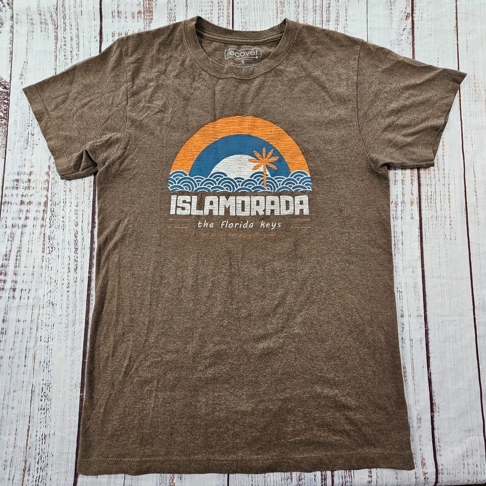 Islamorada Florida Keys Half Marathon Brown Short Sleeve T-Shirt Men's S